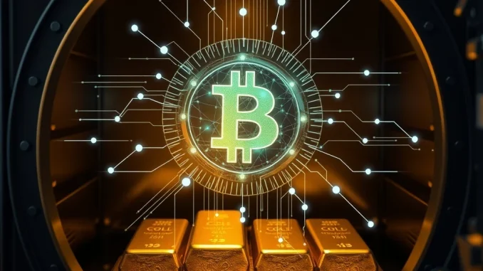 Matrixdock XAUm token backed by physical gold bars in a secure vault