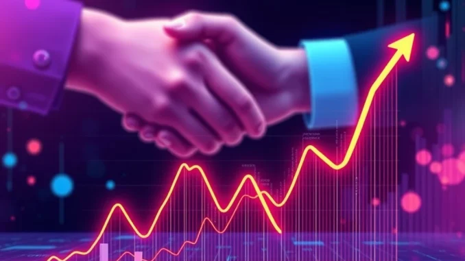 MAV Token: Explosive 618% Surge Ignited by Strategic Partnership & Token Burns A digital chart showing a sharp MAV token price surge, illustrating the impact of strategic partnerships and token burns.