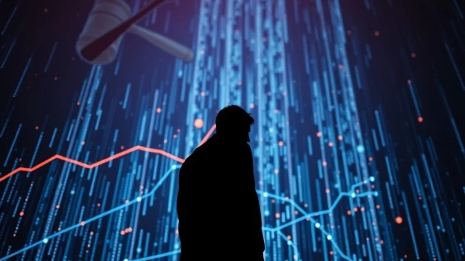 A symbolic image representing the Mawson Infrastructure CEO termination amidst fraud allegations, highlighting the corporate governance challenges in cryptocurrency mining.