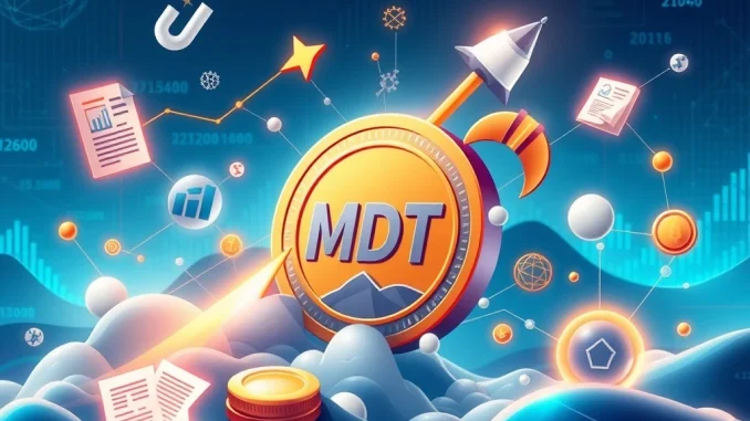 Chart showing the explosive MDT price surge, highlighting the impact of new crypto regulatory framework and MDT ecosystem expansion.