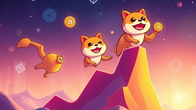 Illustrates the explosive growth potential of Pepe, Shiba Inu, and LILPEPE meme coins, highlighting their journey towards 100X returns.