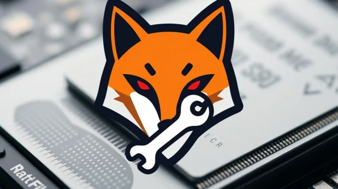 A digital wallet icon with a wrench, symbolizing an urgent MetaMask bug fix to protect SSD lifespan from excessive data activity.
