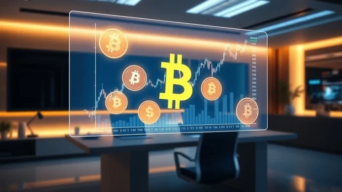 Holographic financial charts symbolizing MicroCloud Hologram's profit surge from its successful crypto derivatives investment strategy.