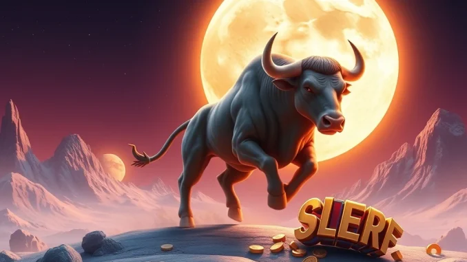 MoonBull crypto charging towards the moon as SLERF collapses in the background