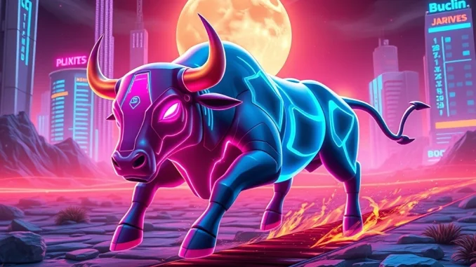 MoonBull meme coin leading the 2025 crypto frenzy with exclusive whitelist access.