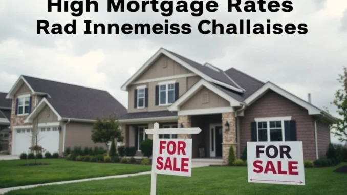 A suburban home illustrating high mortgage rates and refinancing challenges
