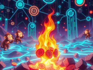 Multiverse Monkey MMON tokens burning, illustrating the strategic token burn and its impact on the GameFi ecosystem.