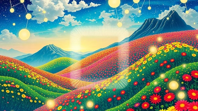 Takashi Murakami's '108 Flowers' NFTs launching on Base blockchain, symbolizing accessible digital art ownership.