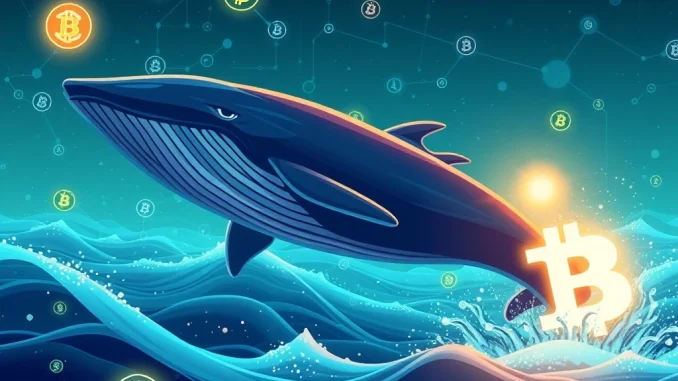 A whale symbolizing crypto whales targets the MUTM token, illustrating its projected 1000% DeFi gains and market potential.