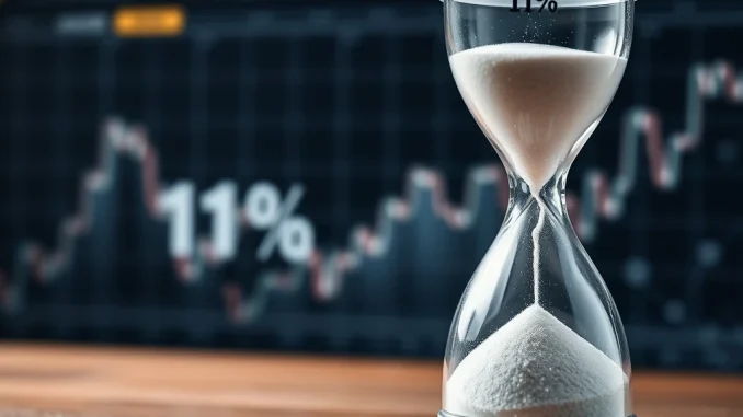 A digital countdown showing 1% remaining, symbolizing the urgent final phase of the Mutuum Finance presale before a significant price jump.