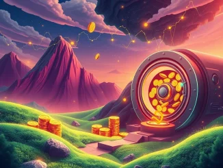 An illustration symbolizing the rapid growth and investment in the Mutuum Finance Crypto Presale, with MUTM tokens reaching new heights.