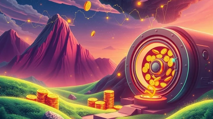 An illustration symbolizing the rapid growth and investment in the Mutuum Finance Crypto Presale, with MUTM tokens reaching new heights.