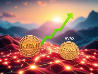A visual representation of Mutuum Finance's explosive growth and innovative hybrid lending model in the DeFi space, attracting significant investor interest.
