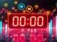 A digital clock ticking down next to glowing Mutuum (MUTM) crypto tokens, symbolizing the final moments of a successful presale and anticipated growth in DeFi lending.