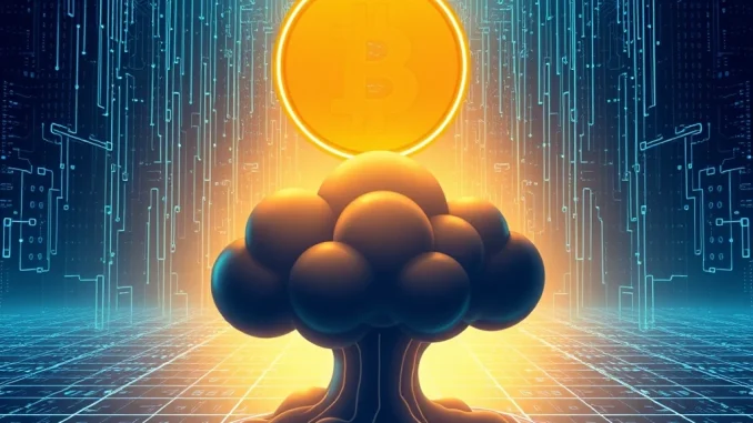 Visualizing a significant Bitcoin transfer of 4,166 BTC from Kraken to an unknown wallet, highlighting the mystery of the crypto whale movement.