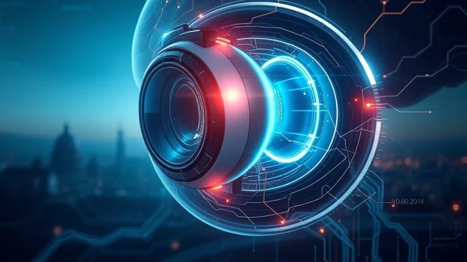 Neuralink's groundbreaking bionic eye technology, symbolizing the potential for advanced vision restoration through brain-computer interface.