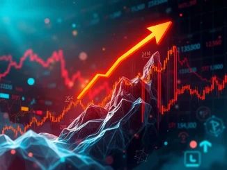 Chart depicting the explosive NFP price surge amidst high crypto volatility, illustrating rapid changes in the cryptocurrency market.