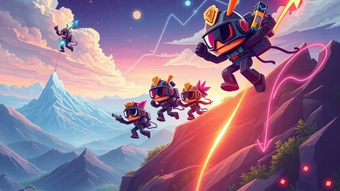 NFT Sales Skyrocket: CryptoPunks Ignite a $221.5M Digital Asset Resurgence Visualizing the explosive growth in NFT sales, featuring iconic CryptoPunks amidst a backdrop of surging digital assets.