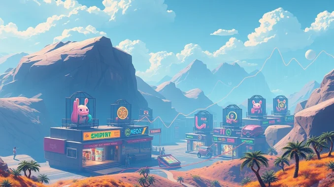 Chart showing a dramatic increase in NFT trading volume, symbolizing the resurgence of the NFT market and CryptoPunks' influence.