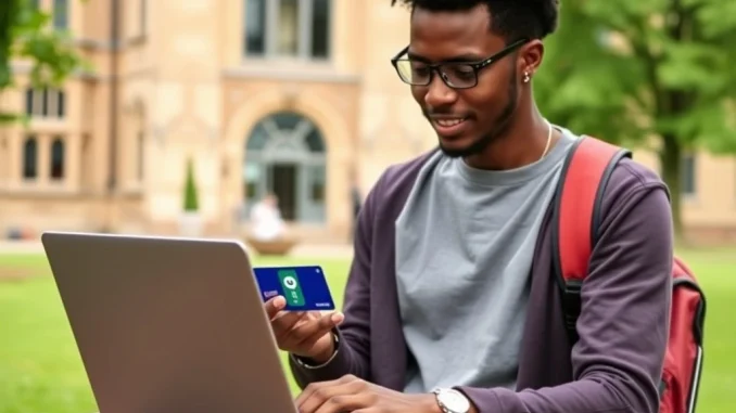 Nigerian student paying UK tuition fees with naira card