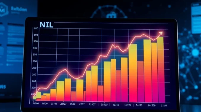 A dynamic chart illustrating NIL crypto's dramatic price surge amidst growing regulatory scrutiny, reflecting market volatility and the push for digital asset compliance.