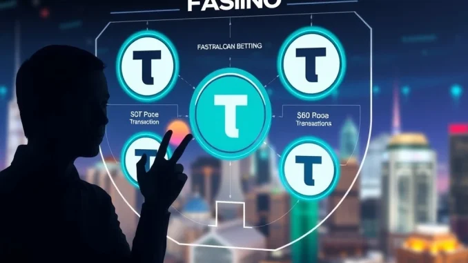 A secure digital platform showcasing No-KYC USDT casinos, emphasizing anonymous and rapid online gambling transactions.