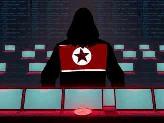 A visual representation of the complex web of a remote work scheme used by North Korean hackers to commit cybersecurity fraud against US companies.