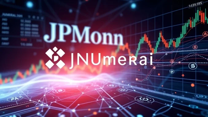 An AI system analyzing financial data, symbolizing Numerai's strategic JPMorgan investment and NMR token buyback for growth.