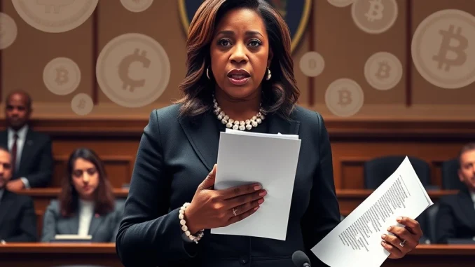 NYAG Slams GENIUS Act: Demands Stronger Stablecoin Oversight to Protect Investors NYAG Letitia James addressing Congress about stablecoin oversight under the GENIUS Act