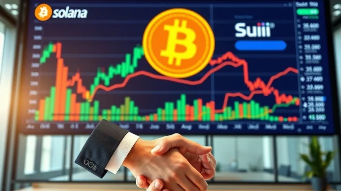 OFA Group's $100M crypto investment in Bitcoin, Solana, and Sui, symbolizing a bold step into digital finance.