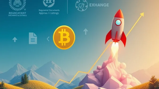 A chart showing the explosive OG crypto surge, highlighting the impact of major exchange listings and regulatory approval.