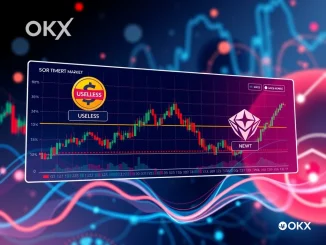 OKX Altcoin Futures trading screen showing USELESS and NEWT symbols, symbolizing expanded opportunities in meme and AI crypto markets.