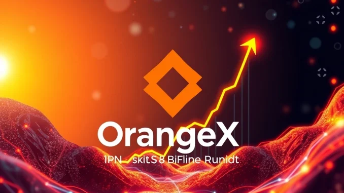 Visualizing OrangeX funding success with a $20M Series B round, fueling global market expansion and infrastructure growth.
