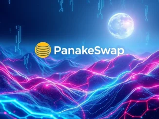 PancakeSwap Infinity logo seamlessly integrated with Base network elements, symbolizing advanced DEX capabilities and efficient DeFi trading.