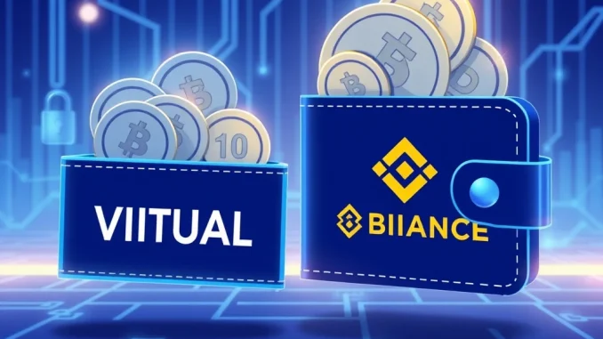 Blockchain transaction of VIRTUAL tokens from Paradigm Capital to Binance