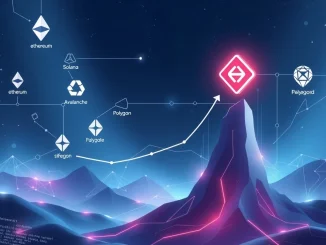 A visual representation of Particle Network's Universal SDK connecting various blockchains, symbolizing its role in cross-chain development and the surge of the PARTI token.