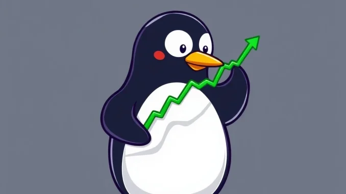 PENGU cryptocurrency chart showing TD Sequential buy signal and bullish reversal