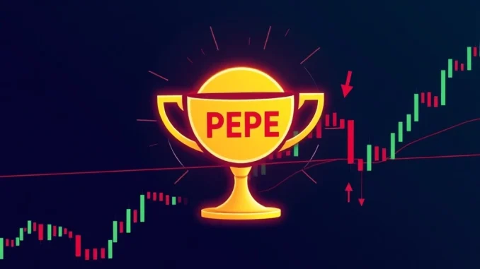PEPE memecoin forming a bullish Cup & Handle pattern near $0.000015 resistance