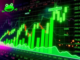 A vibrant chart illustrating PEPEUSDT's recent bullish surge, highlighting key technical indicators for PEPE price prediction and strategic trading.