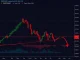 PEPEUSDT price chart showing bearish trend with key technical indicators