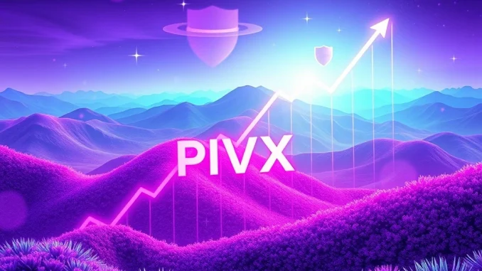 A vibrant chart illustrating the PIVX price surge, symbolizing the impact of recent blockchain upgrades and community growth.