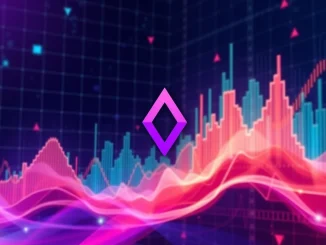 A visual representation of PIVX price volatility with charts, highlighting the impact of its recent network upgrade and decentralized governance efforts.