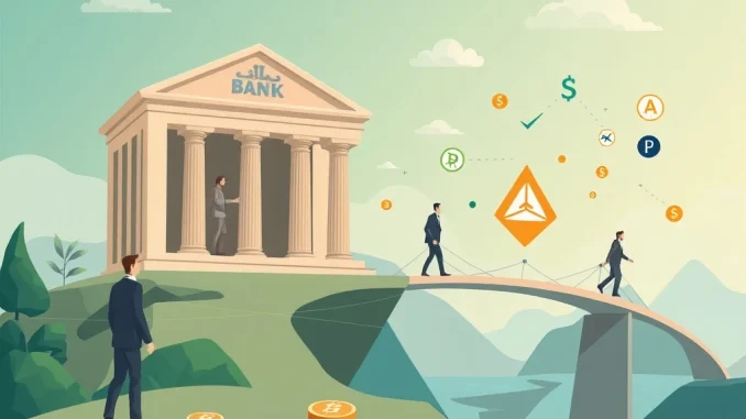 Depicts Plasma's breakthrough institutional fund launch with Aave, symbolizing the integration of traditional finance and DeFi.