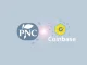 Visual representation of the PNC Coinbase partnership, symbolizing the integration of traditional banking with digital asset services and the future of crypto banking.