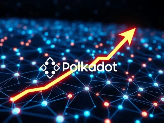 Polkadot (DOT) price chart showing upward momentum towards $10, illustrating the impact of recent tech upgrades and treasury initiatives on the Polkadot ecosystem.