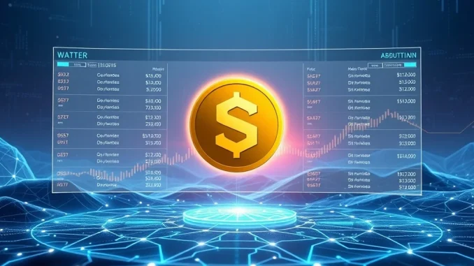 Depicts Polymarket's potential stablecoin launch, symbolizing its impact on decentralized prediction markets and blockchain innovation.