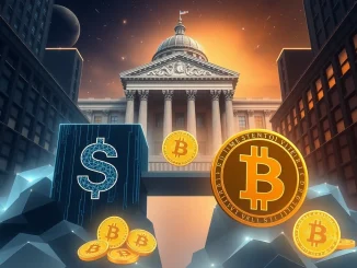 Visualizing the ProCap BTC and Columbus Circle merger, highlighting the pivotal institutional Bitcoin integration under SEC oversight.