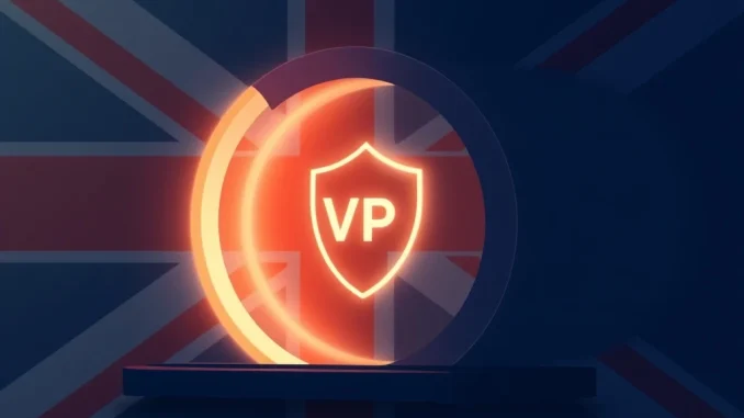 A visual representation of the dramatic ProtonVPN surge in UK sign-ups, symbolizing digital privacy and user resistance against the Online Safety Act's age checks.