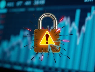 Visualizing the Puffer Finance hack: a broken padlock over a digital interface, symbolizing a critical security breach.