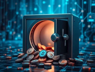 A digital vault cracking open, representing the Better Bank exploit and the $5M PulseChain hack, highlighting DeFi security vulnerabilities.